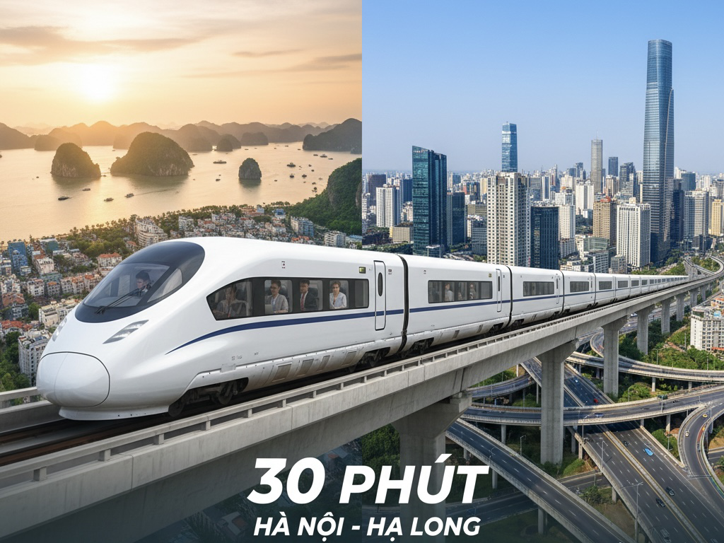 Tuyến có điểm đầu từ dự án Vinhomes Cổ Loa và điểm cuối ở dự án Vinhomes Hạ Long Xanh. Dự kiến, tuyến đường sắt cao tốc có thể khởi công cuối năm nay và vận hành vào năm 2028. Khi ấy, tuyến đường này được kỳ vọng sẽ giúp rút ngắn thời gian di chuyển từ Hà Nội đến Hạ Long từ hơn 2 giờ hiện nay xuống còn 30 phút.